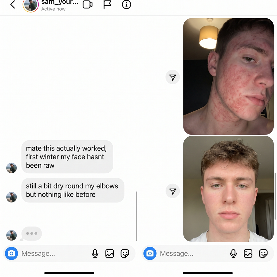 Review from a customer with before and after photos