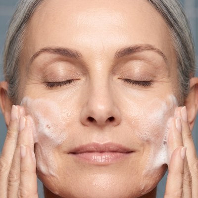 Lather over face and body